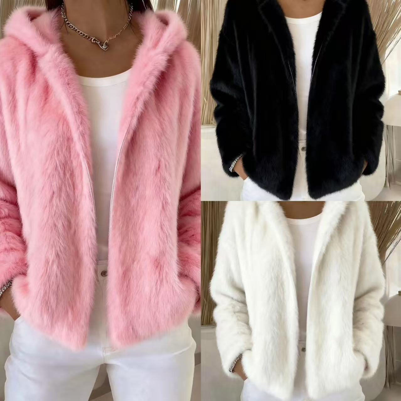 Pavirae - Zachte Pluche Hoodie Jacket