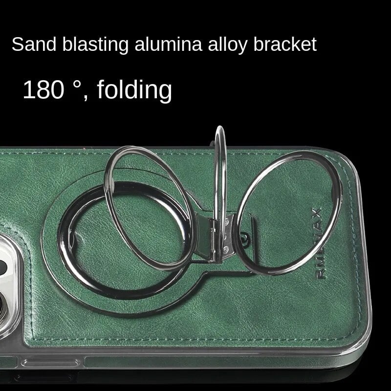 Jalira - Luxe lederen iPhone-hoesje met onzichtbare standaard