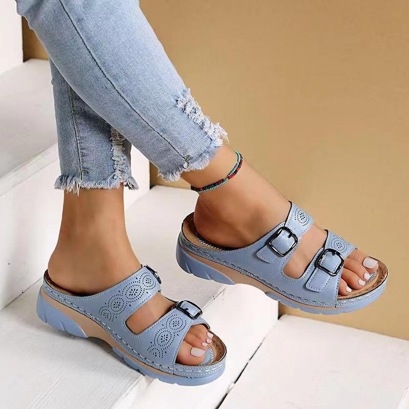 Elarith - Comfortabele orthopedische sandalen voor dames met dubbele verstelbare band