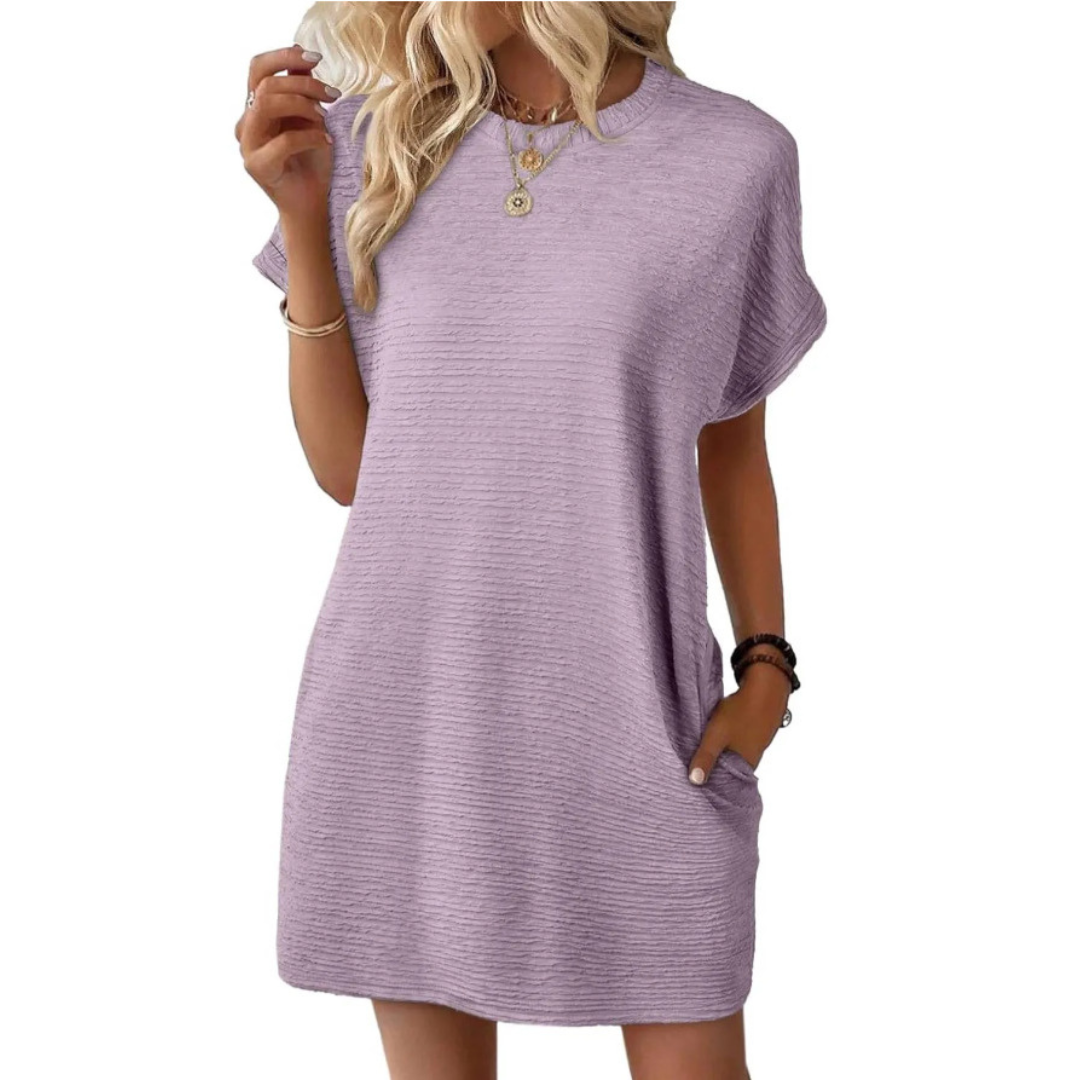 Aurellia - Zomerjurk voor dames met ronde hals en casual snit