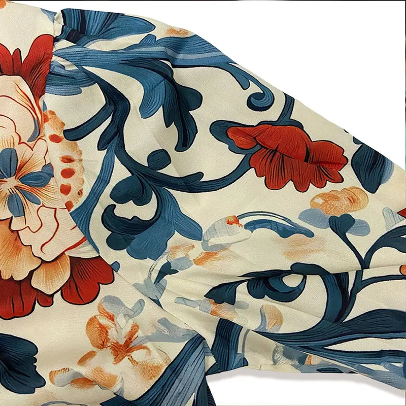 Marvella - Bloemige Vintage Elegante Blouse