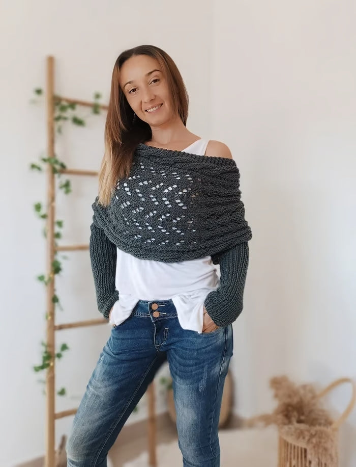 Alyssa Boho Gebreide Omslagdoek – Flatterend en Comfortabel voor Ieder Seizoen!