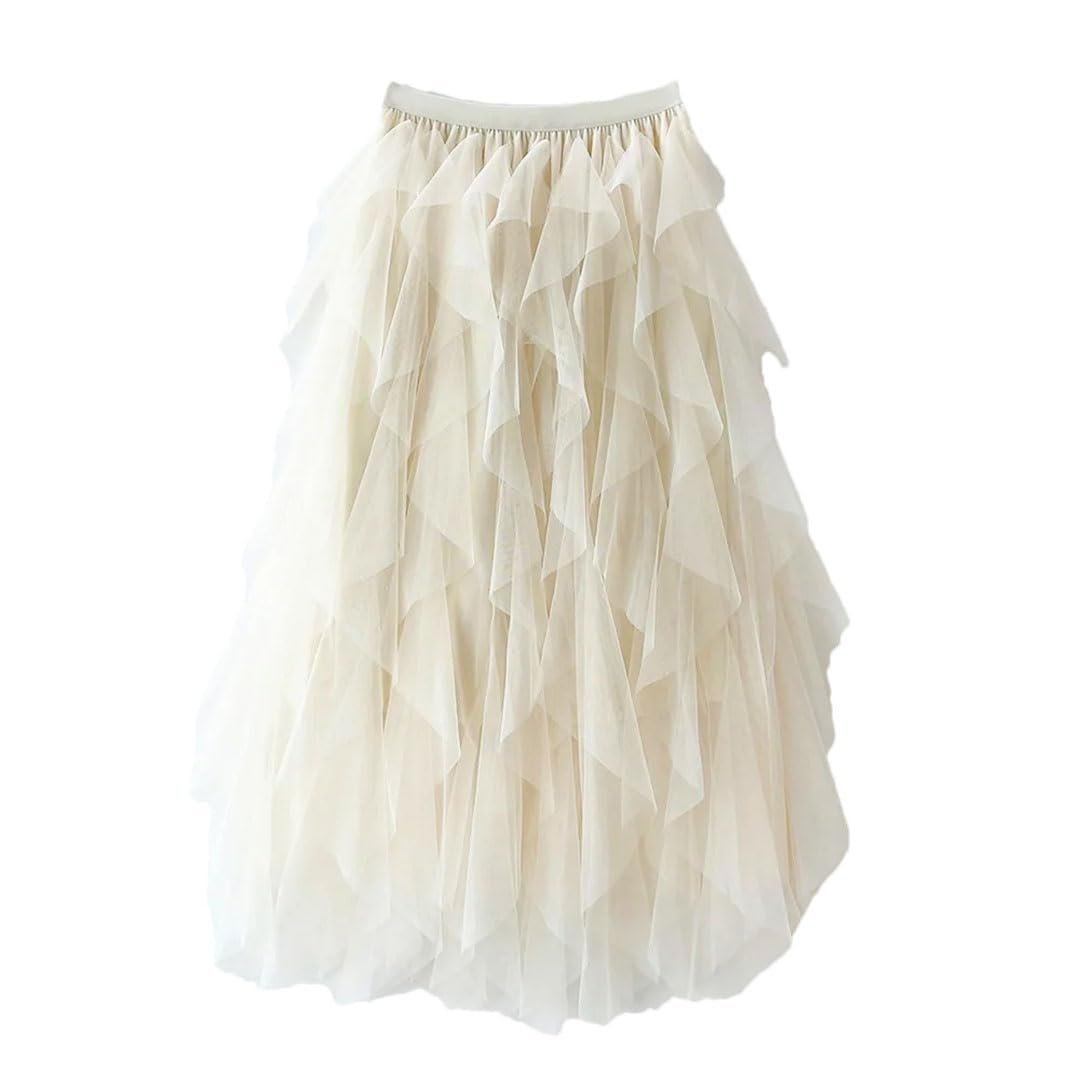 Orlisse - Vrouwelijke Flared Rok met Hoge Elastische Taille
