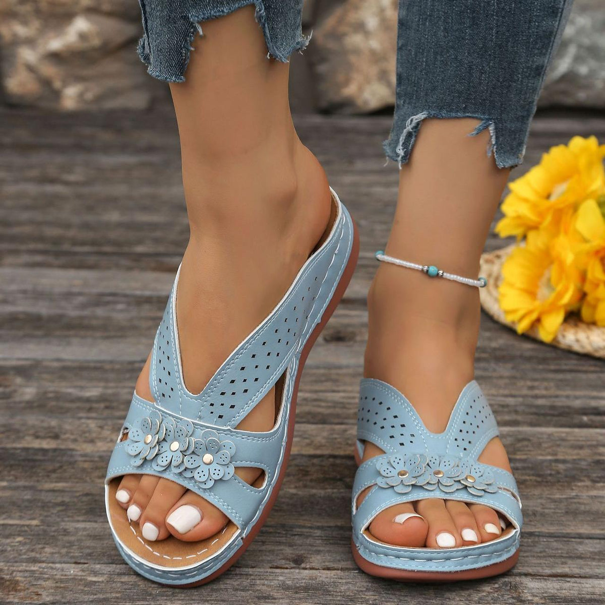 Norabel - Sandalen met orthopedische comforthak – Stabiliteit, lichtheid en natuurlijke houding
