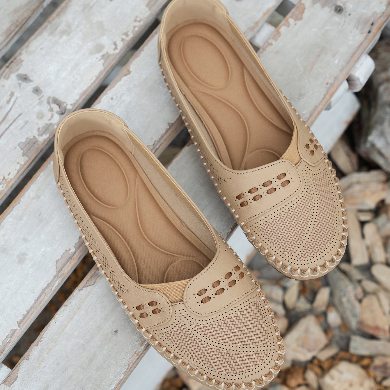 Glysoria - Ademend en lichtgewicht orthopedische platte schoenen voor dames