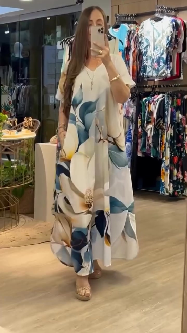 Tirena - Casual jurk met korte mouwen en print