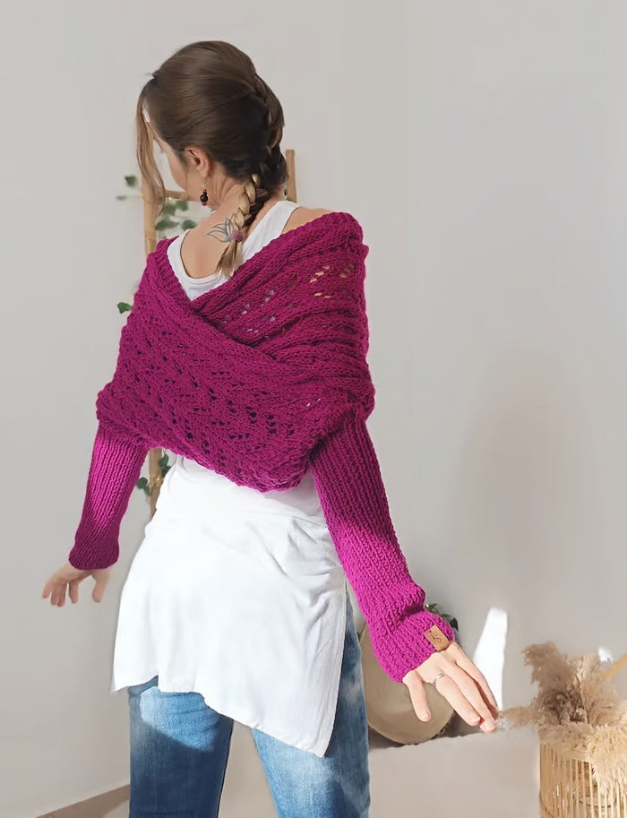 Alyssa Boho Gebreide Omslagdoek – Flatterend en Comfortabel voor Ieder Seizoen!