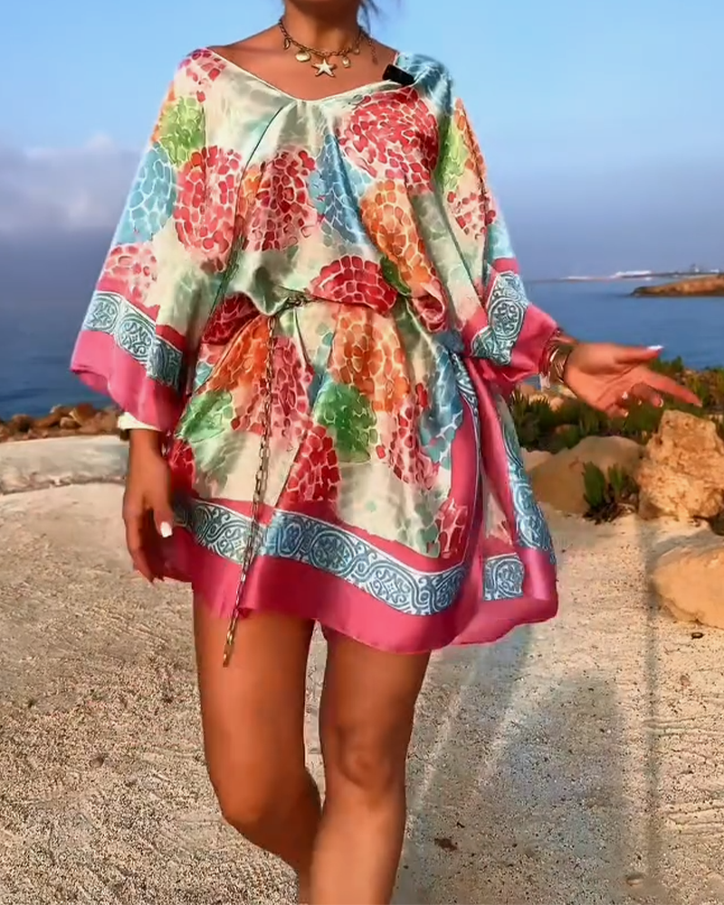 Noriellea - Vrouwen strandjurk met batwing mouwen