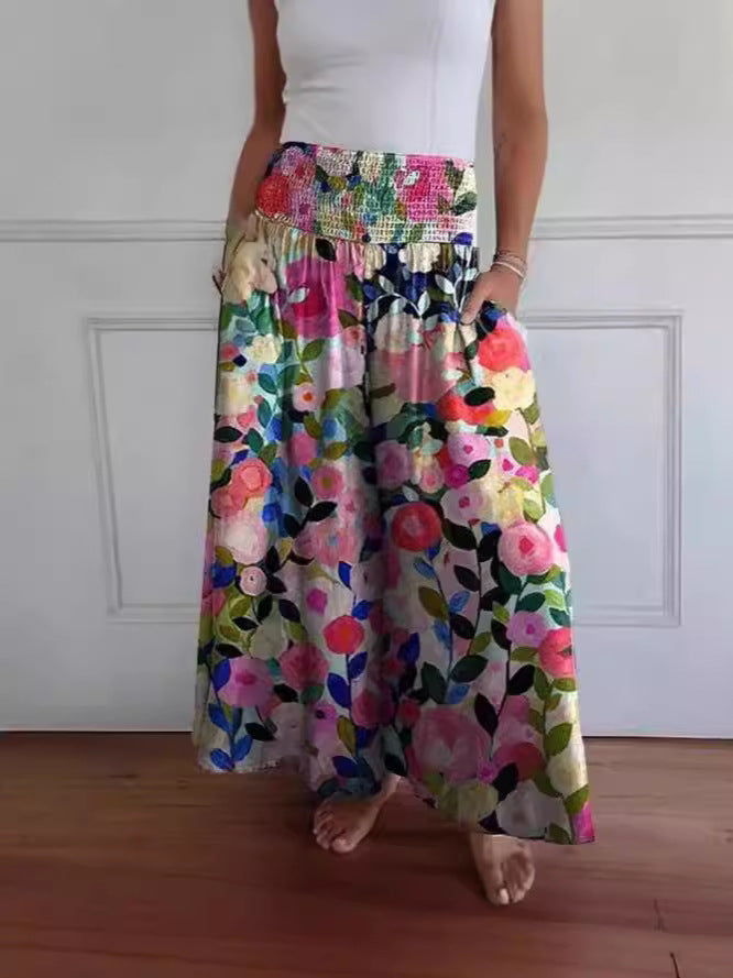 Pravina - Damesjeans met hoge taille en wijde pijpen