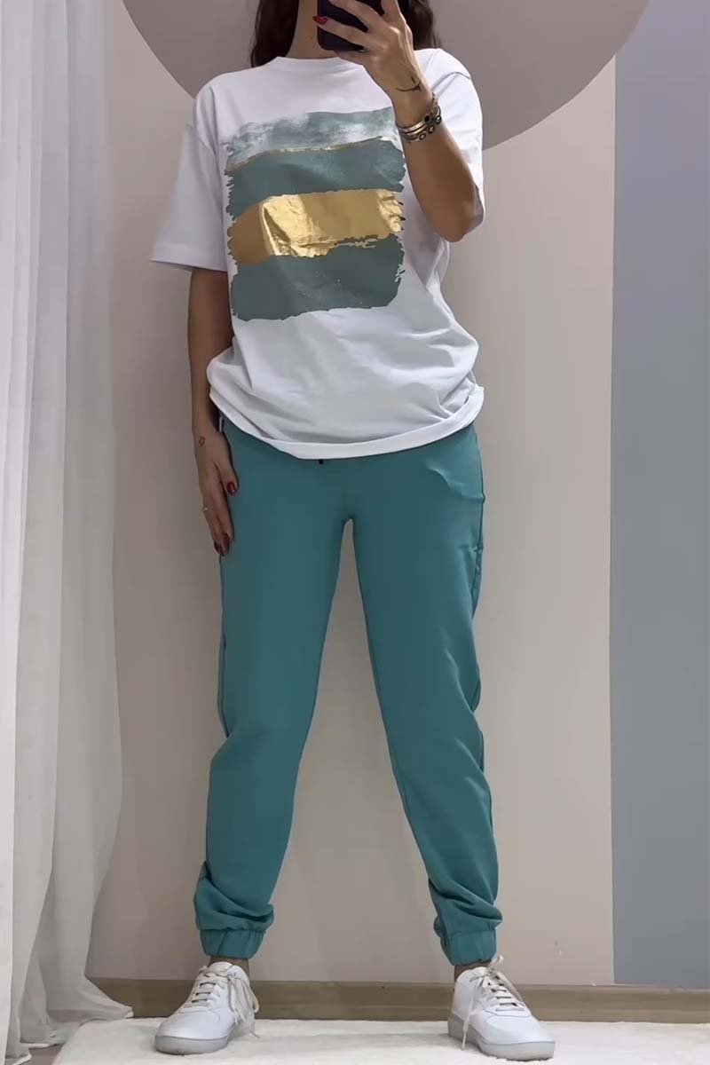 Helira - Casual Set met Top en Broek voor Alledaagse Stijl