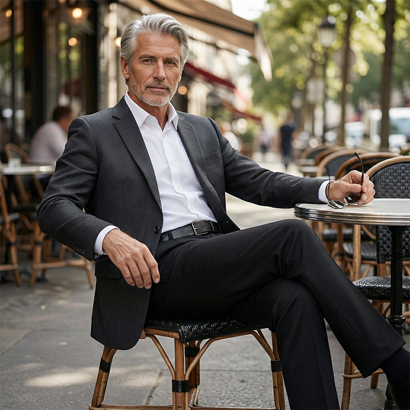 Antoine - Slim fit stretchbroek voor heren voor op kantoor