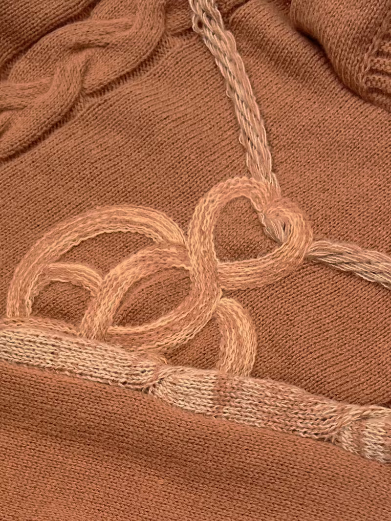 Helmira - Gebreide Hoodie met Vlechtpatroon