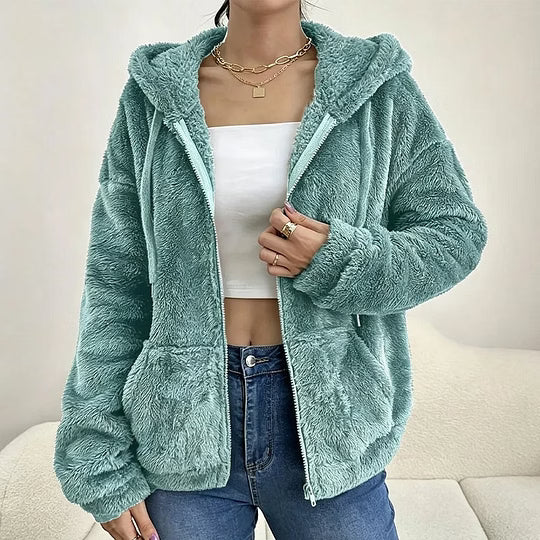Klasina - Zachte Hoodie met Rits voor Dames