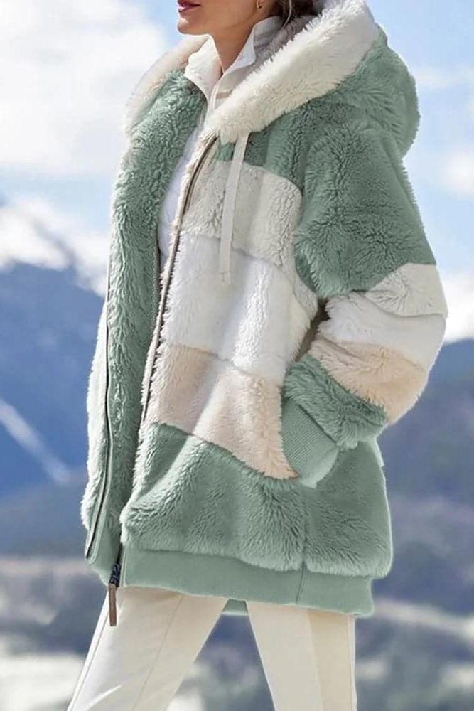 Ambre - Dames warme hoodie met rits en zakken