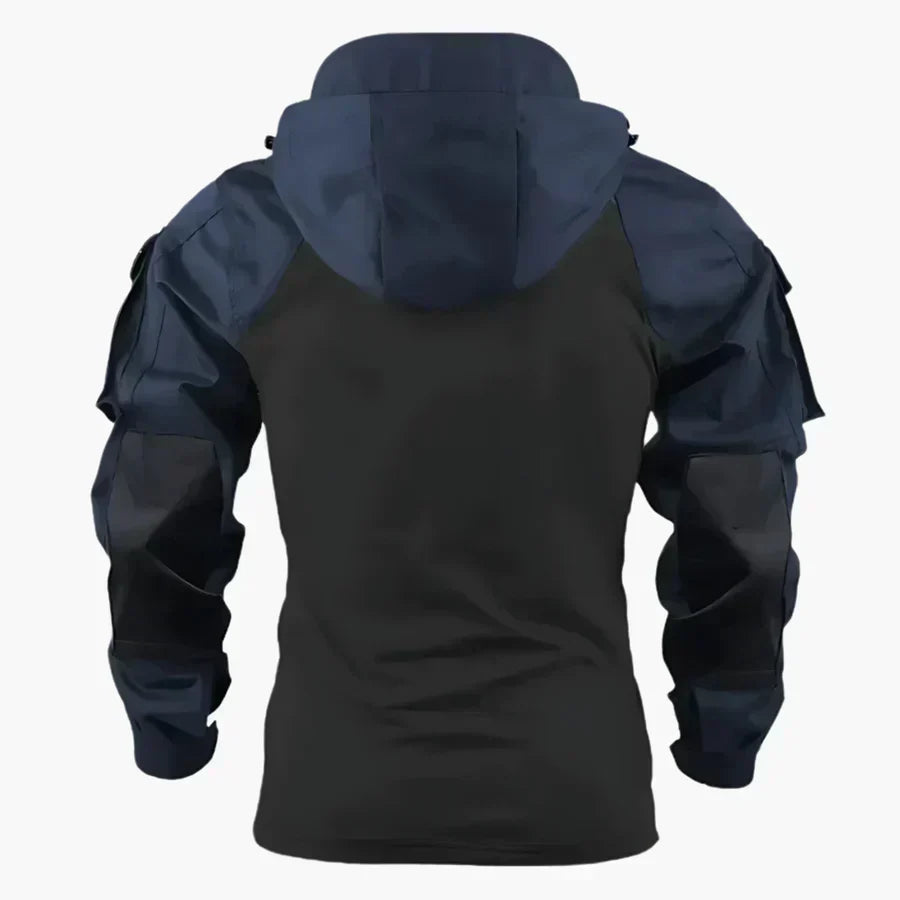 Isaac - Heren outdoor sweatshirt met capuchon en contrasterende mouwen