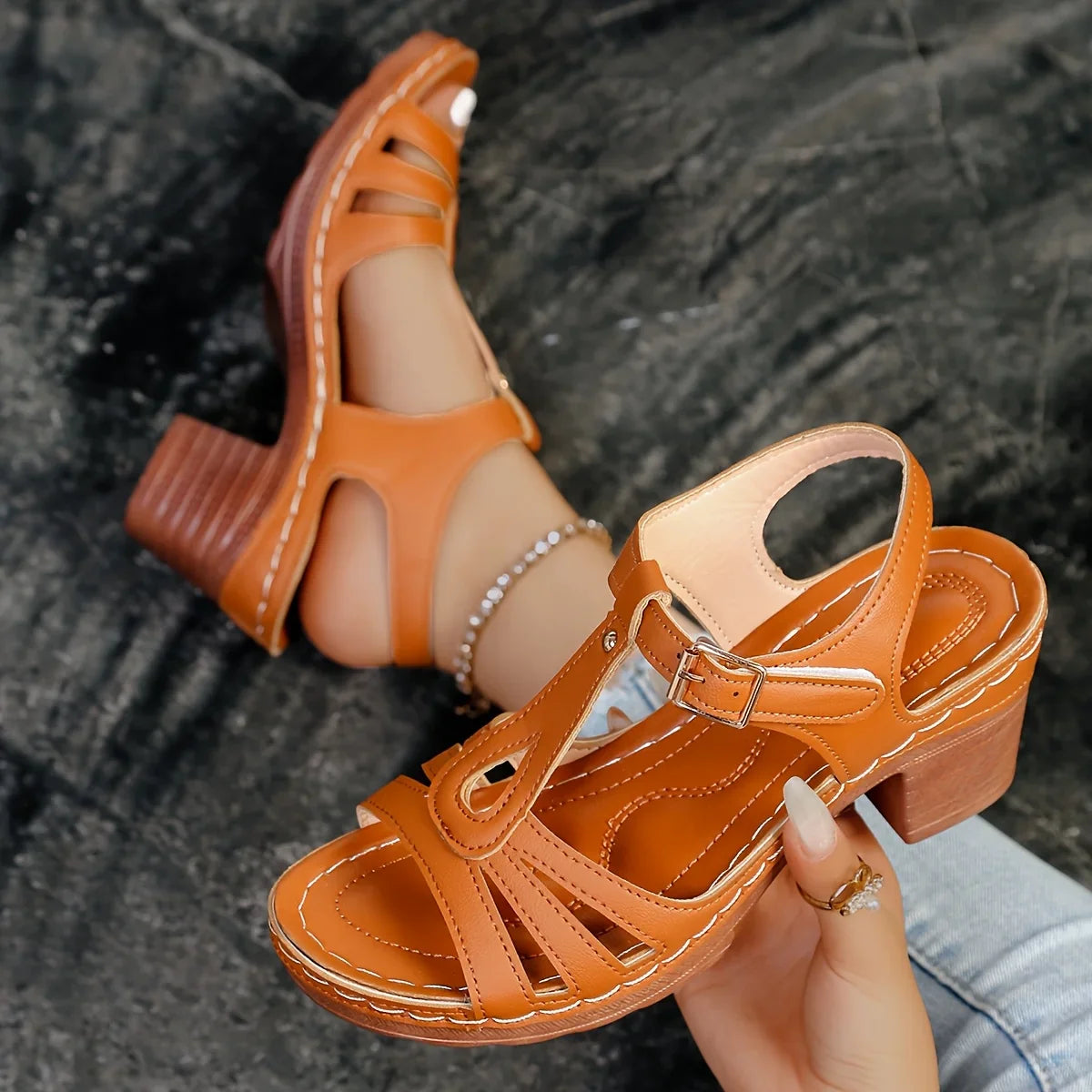 Eliette - Orthopedische Platform Sandalen - Retro elegantie en absoluut comfort
