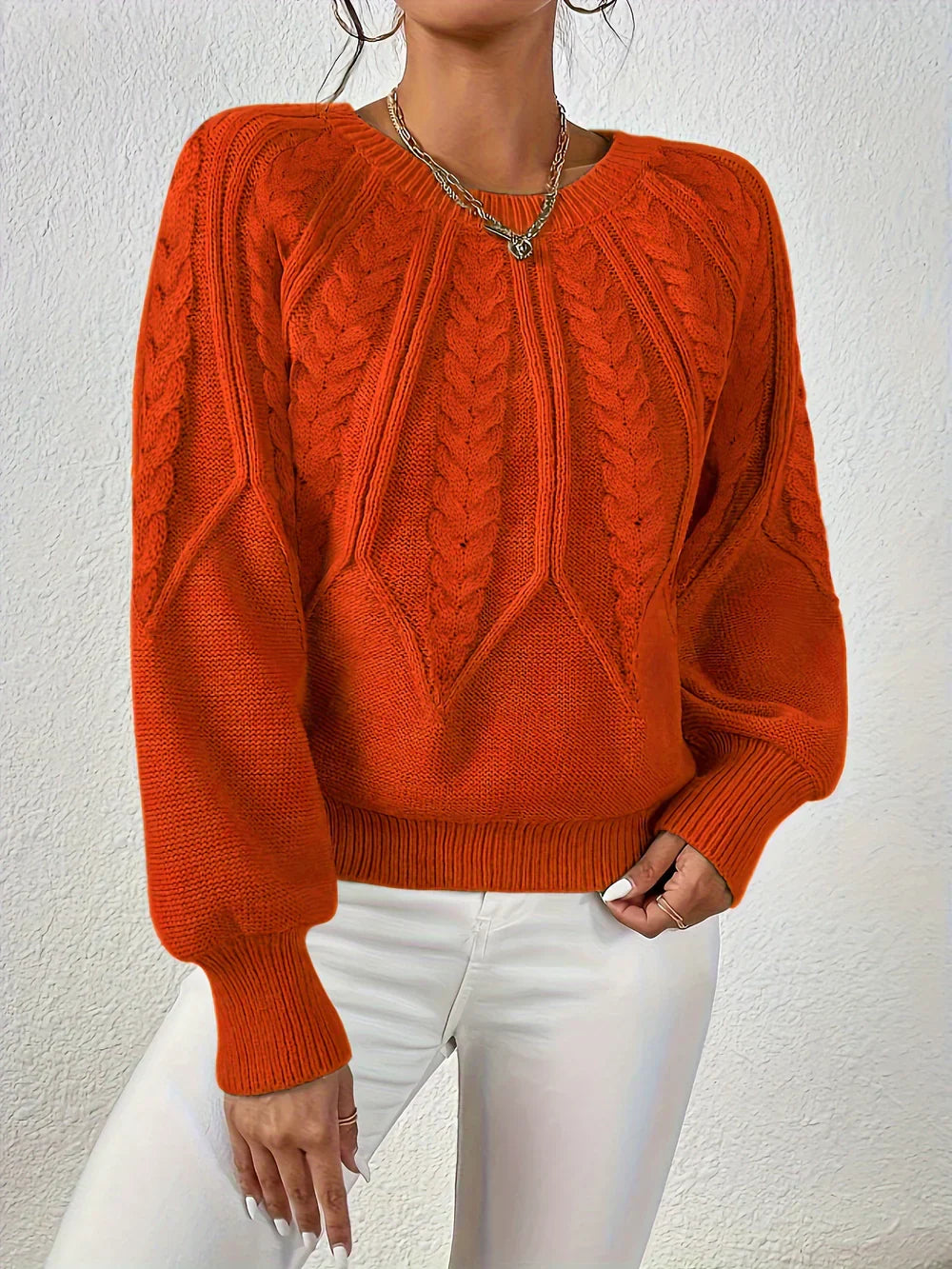 Cezanne - Dikke Pullover met Pofmouwen voor Dames
