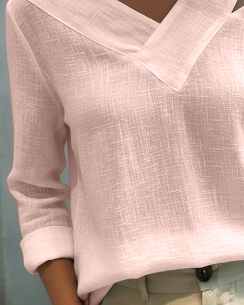 Melyra - Elegante Top met Asymmetrische V-Hals