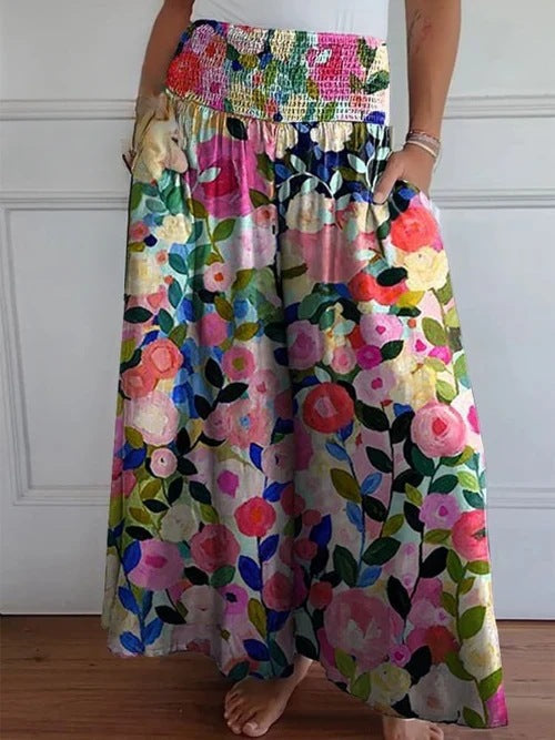 Pravina - Damesjeans met hoge taille en wijde pijpen