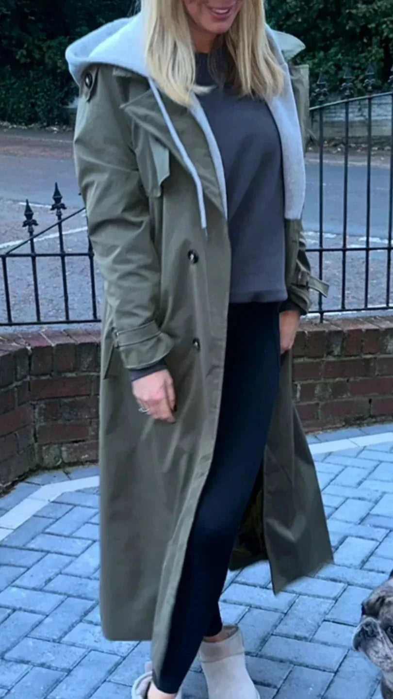 Paulien - Elegante Vintage Trenchcoat met Verstelbare Riem