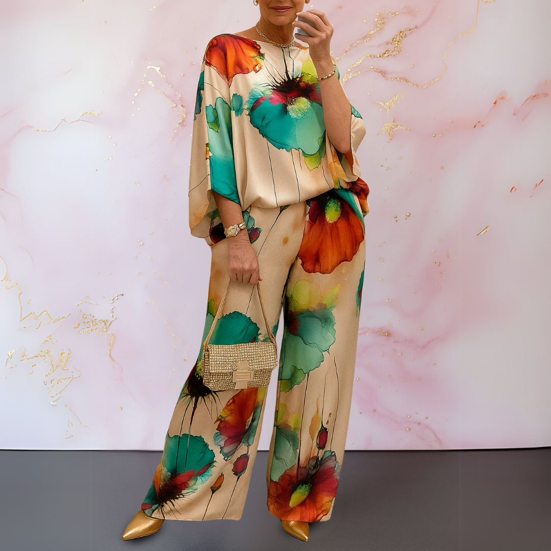 Ysella - Tweedelige damesset met prachtige print