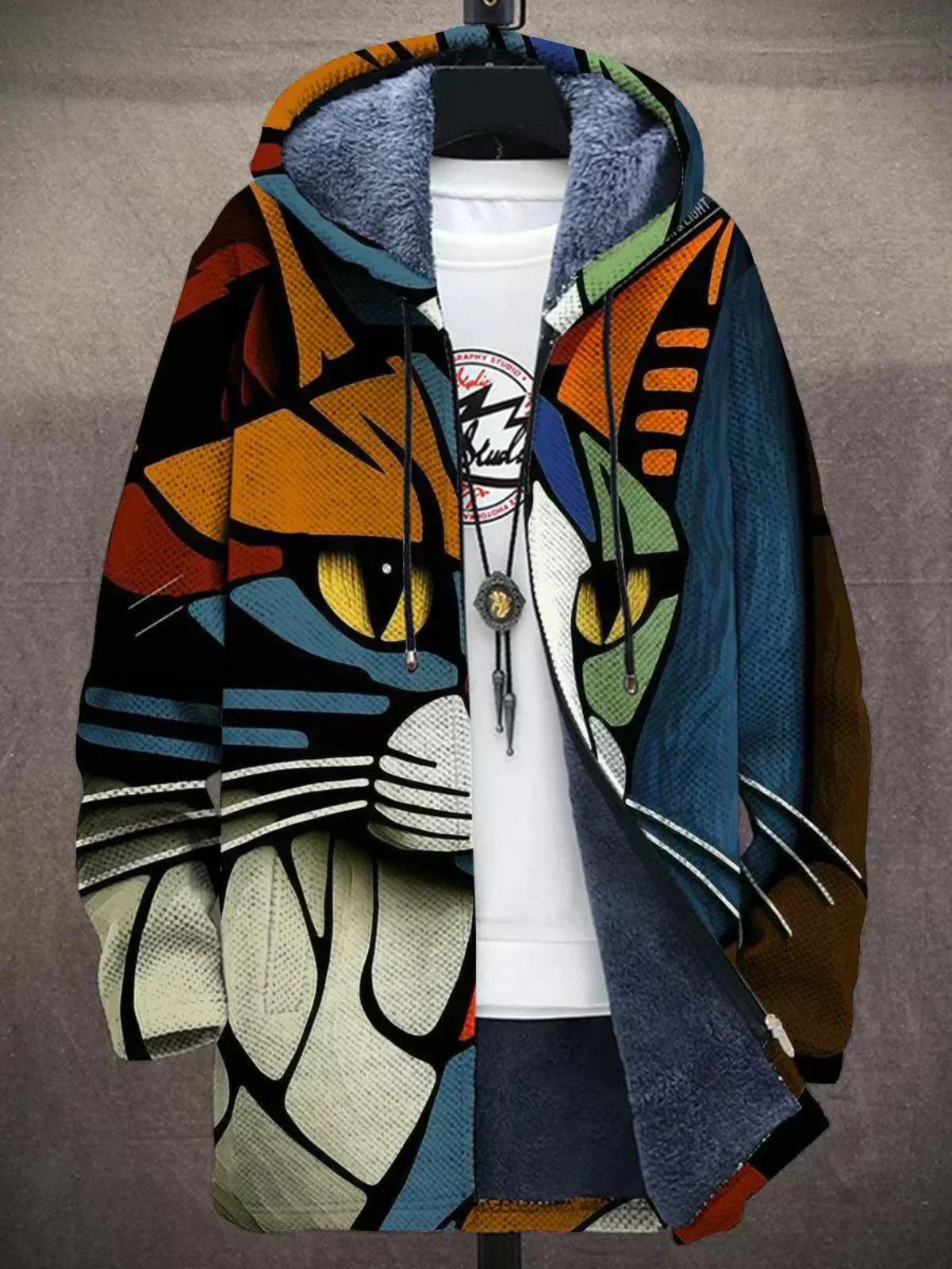Paulette - Artistieke dames cardigan met capuchon en zachte voering