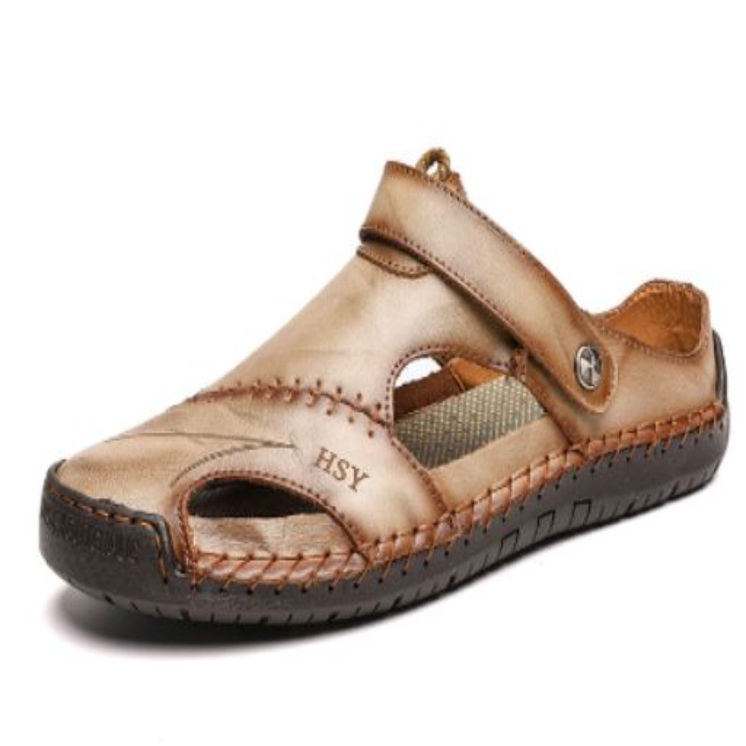 LeatherSandals - Zacht Lederen Heren Ademend Buitensandalen