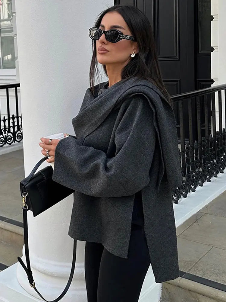 Novel - Classy Scarf Coat
