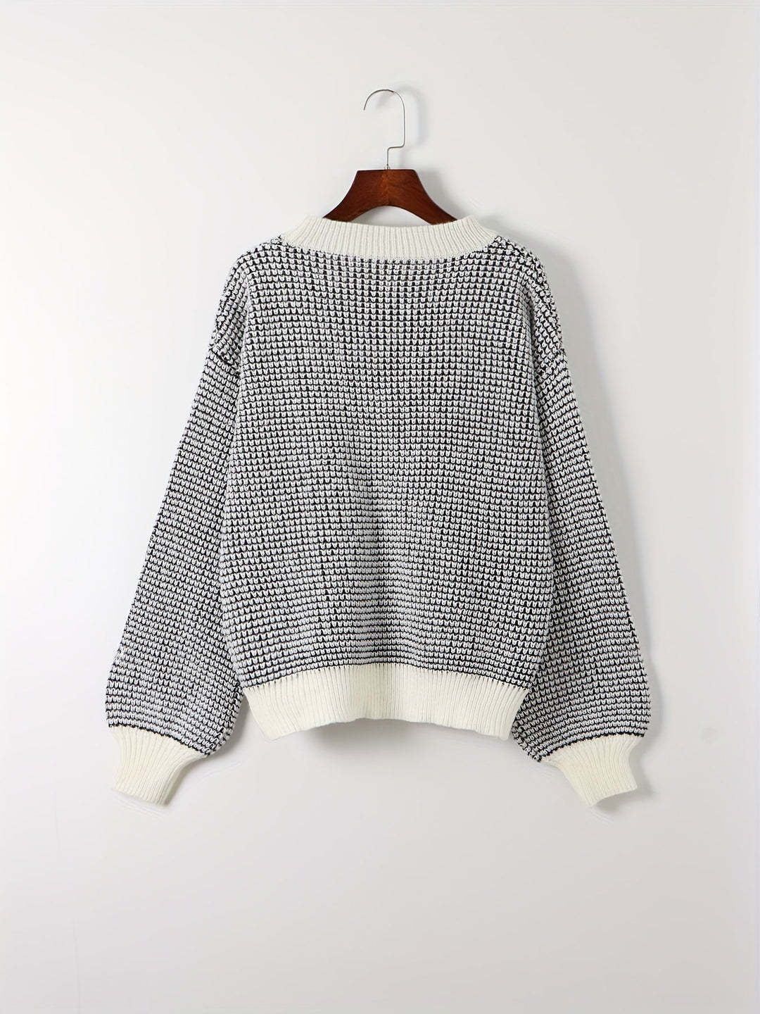 Bijou - Tricot Trui voor Vrouwen met Manchetkappen