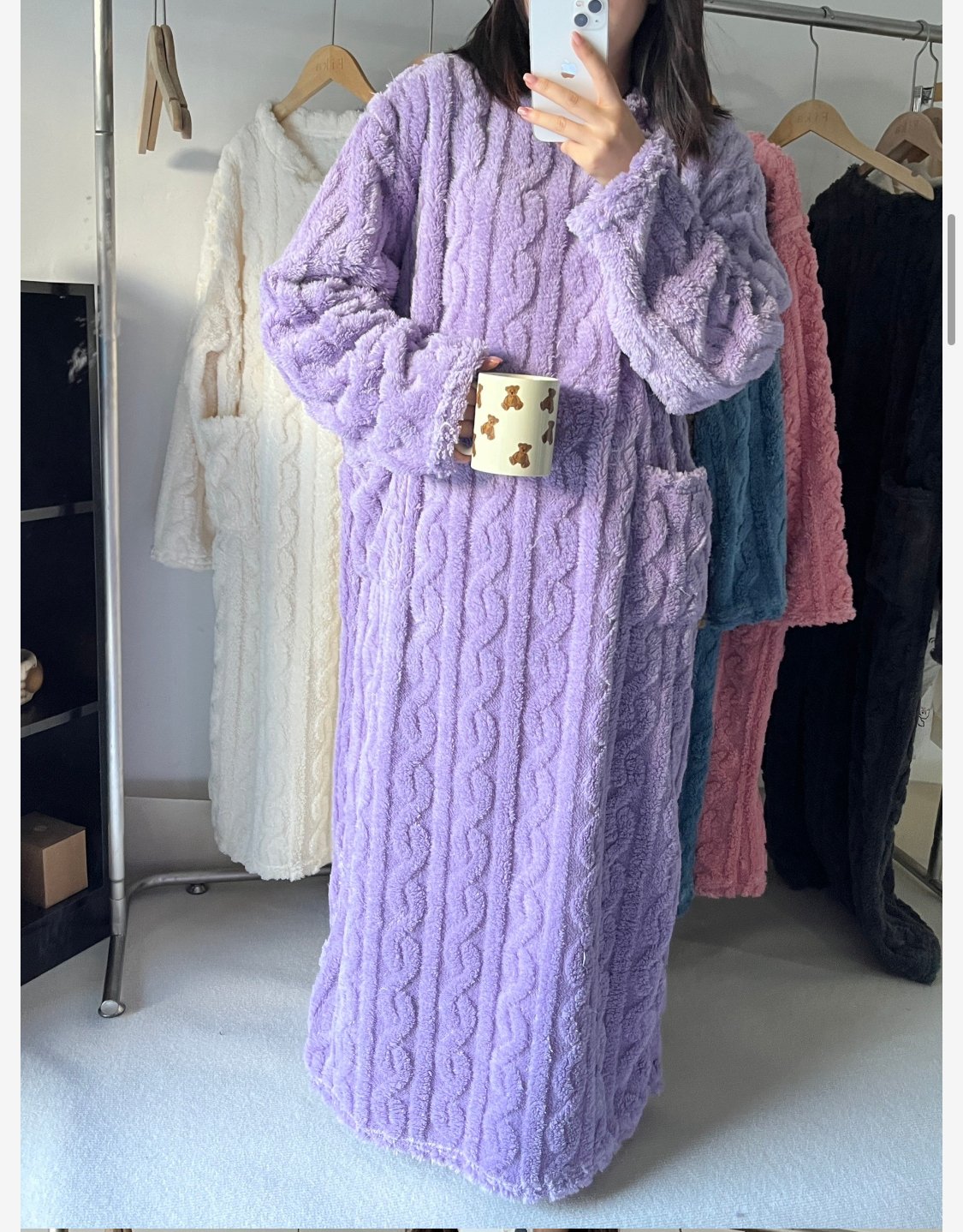 Oravienna - Ultra-Zachte Winterrobe van Jacquard Fleece
