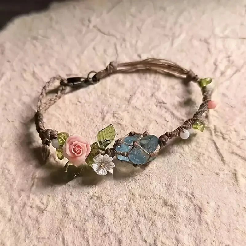Elyssavine - Boheemse Armband Bloem & Kristal