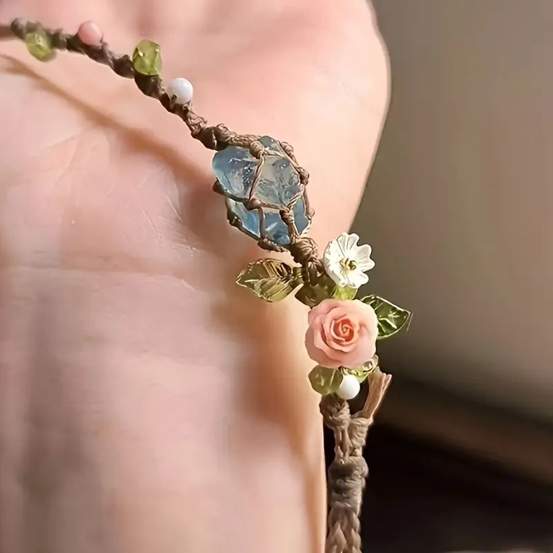 Elyssavine - Boheemse Armband Bloem & Kristal