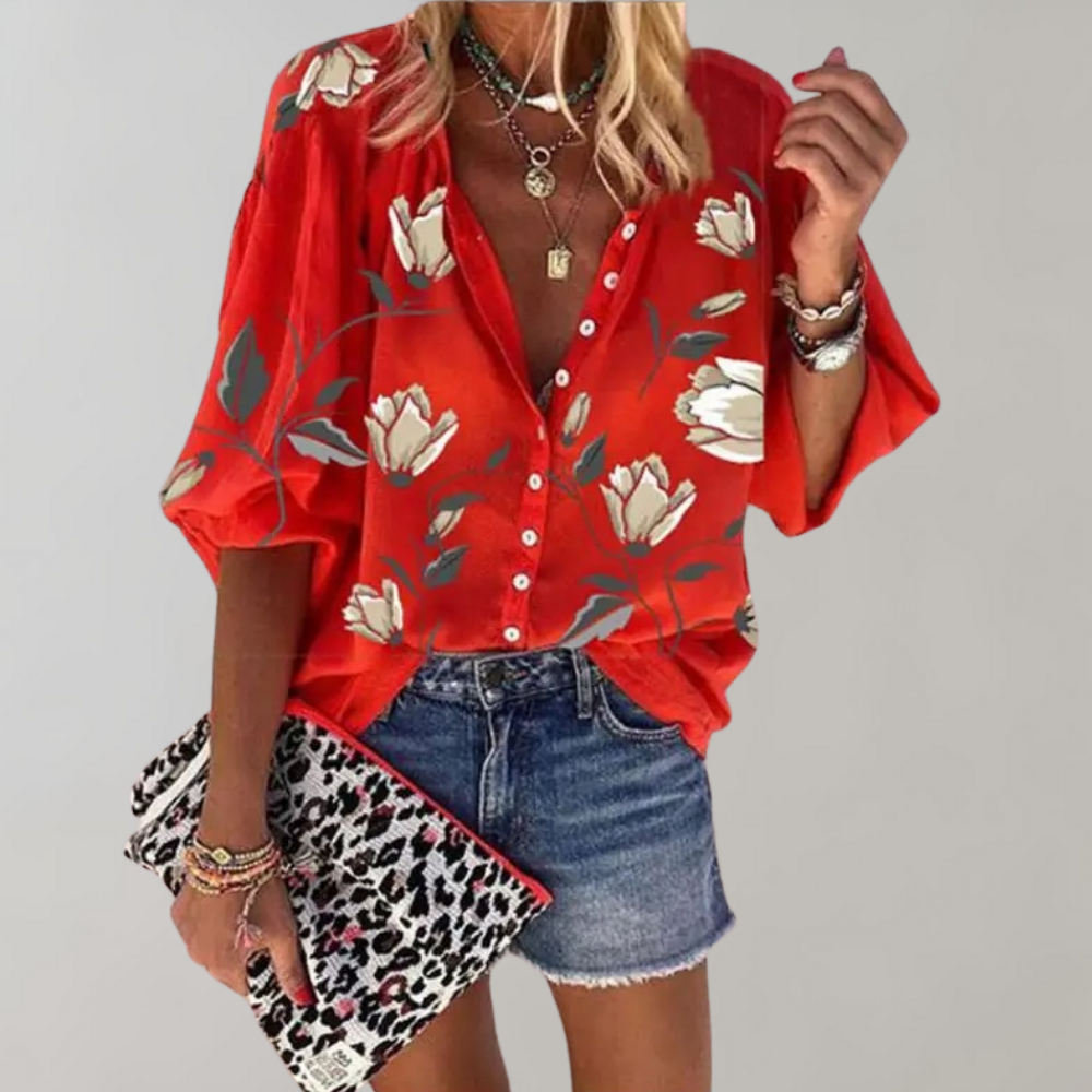 Yelena - Zomerblouse met bloemenprint voor dames
