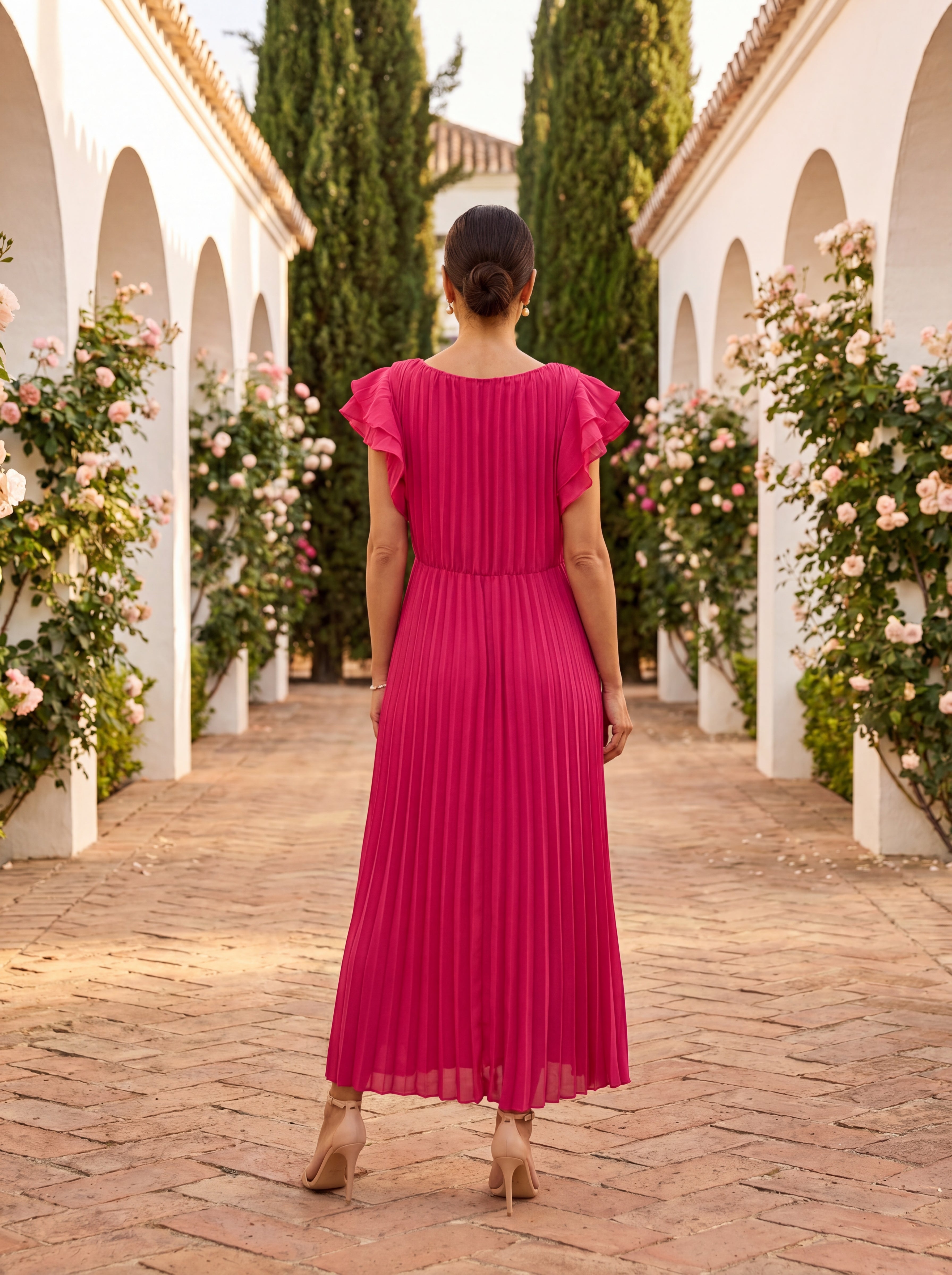 Myralune - Elegante plissé jurk voor bruiloften en chique avonden