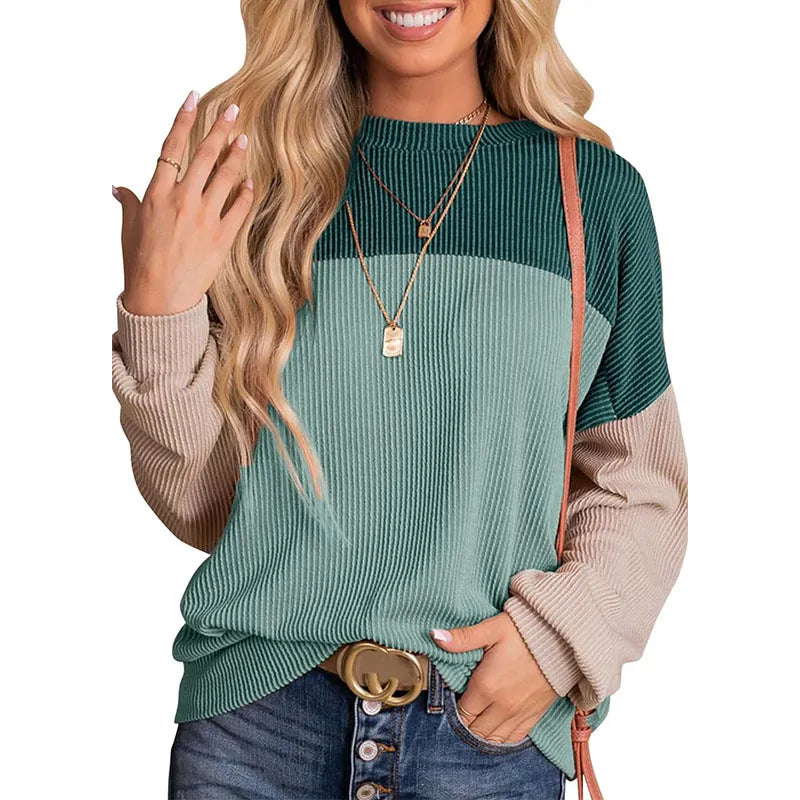 Jantine - Casual pullover sweatshirt met een ronde halslijn