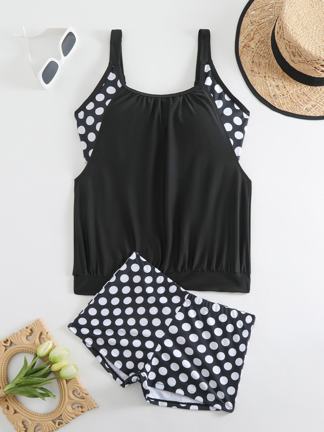 Hesoria - Dames bikini met hoge taille en stippen voor zomerstrand
