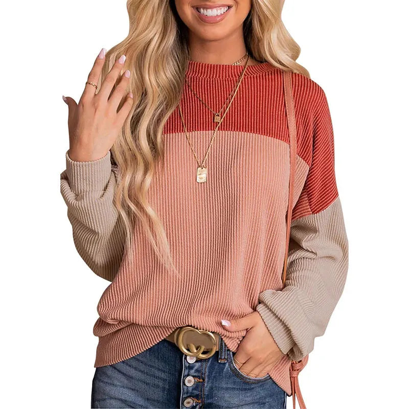 Jantine - Casual pullover sweatshirt met een ronde halslijn