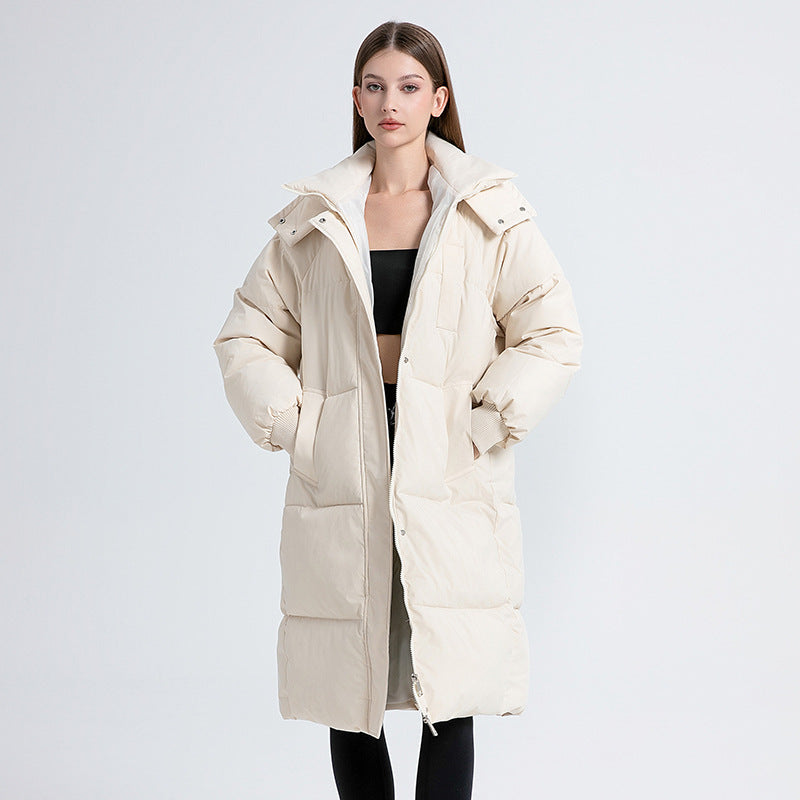 Aurelina - Lange Gewatteerde Winterjas Elegant