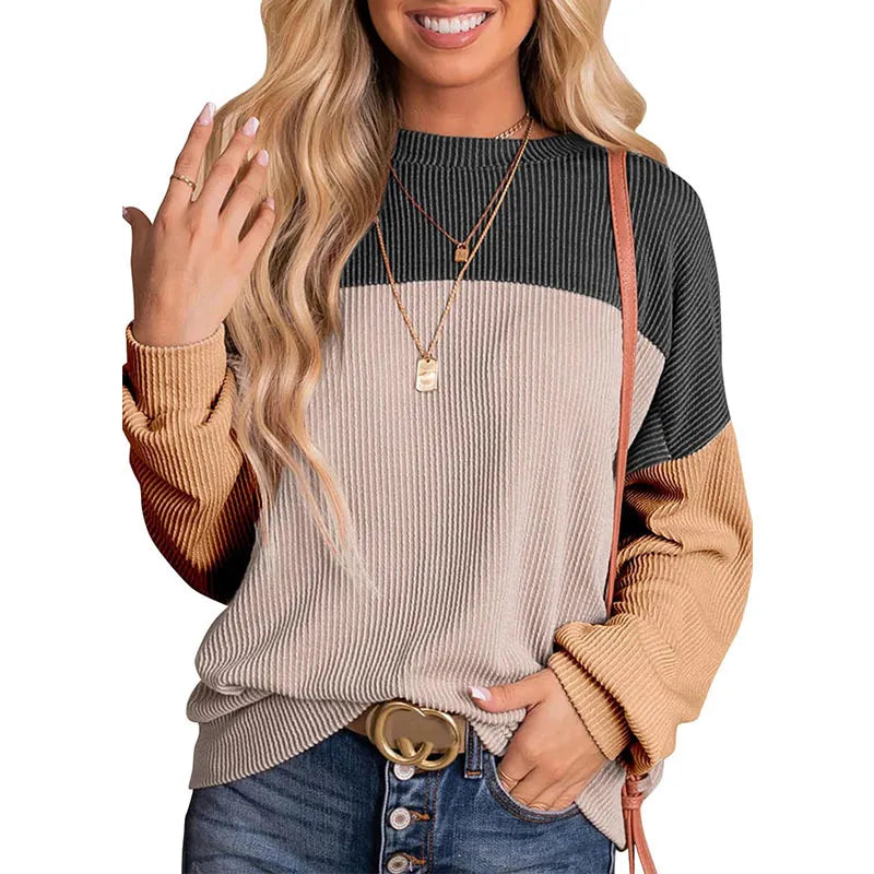 Jantine - Casual pullover sweatshirt met een ronde halslijn