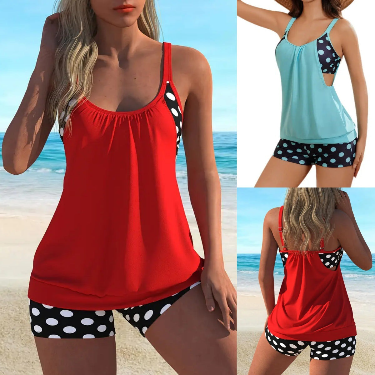 Hesoria - Dames bikini met hoge taille en stippen voor zomerstrand