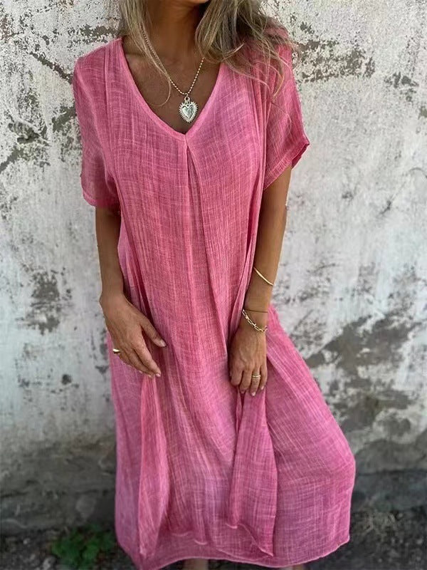 Fiorina - Luchtige zomerjurk in linnenstijl