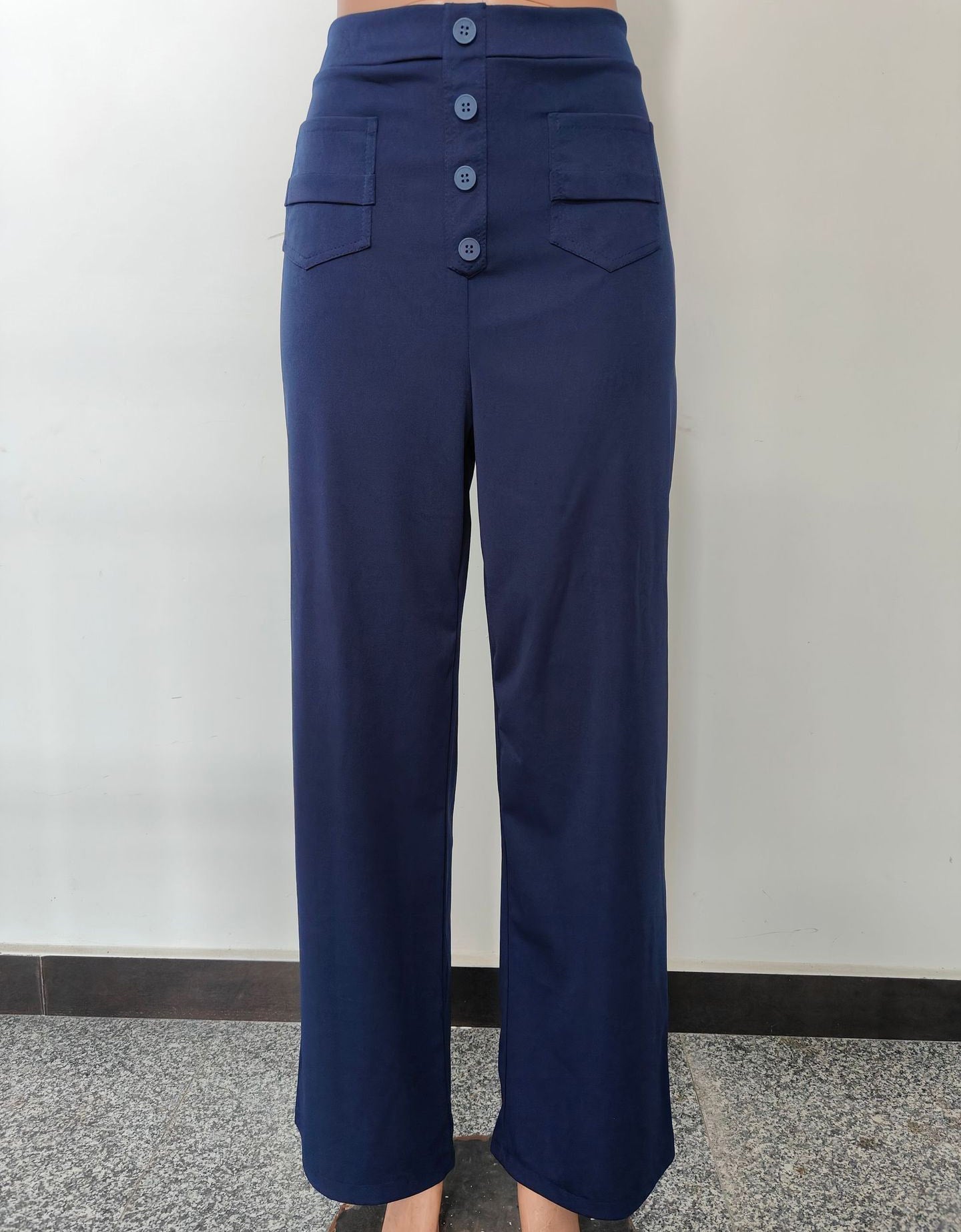 Nara - Hoge stretch - rechte broek met hoge taille