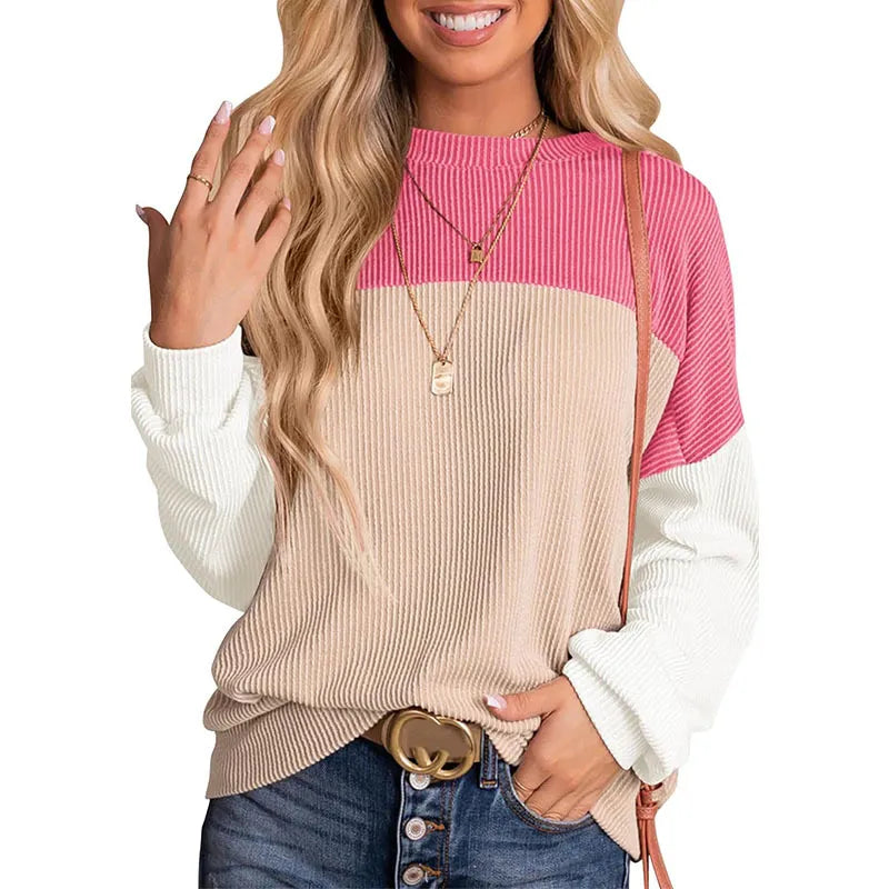 Jantine - Casual pullover sweatshirt met een ronde halslijn
