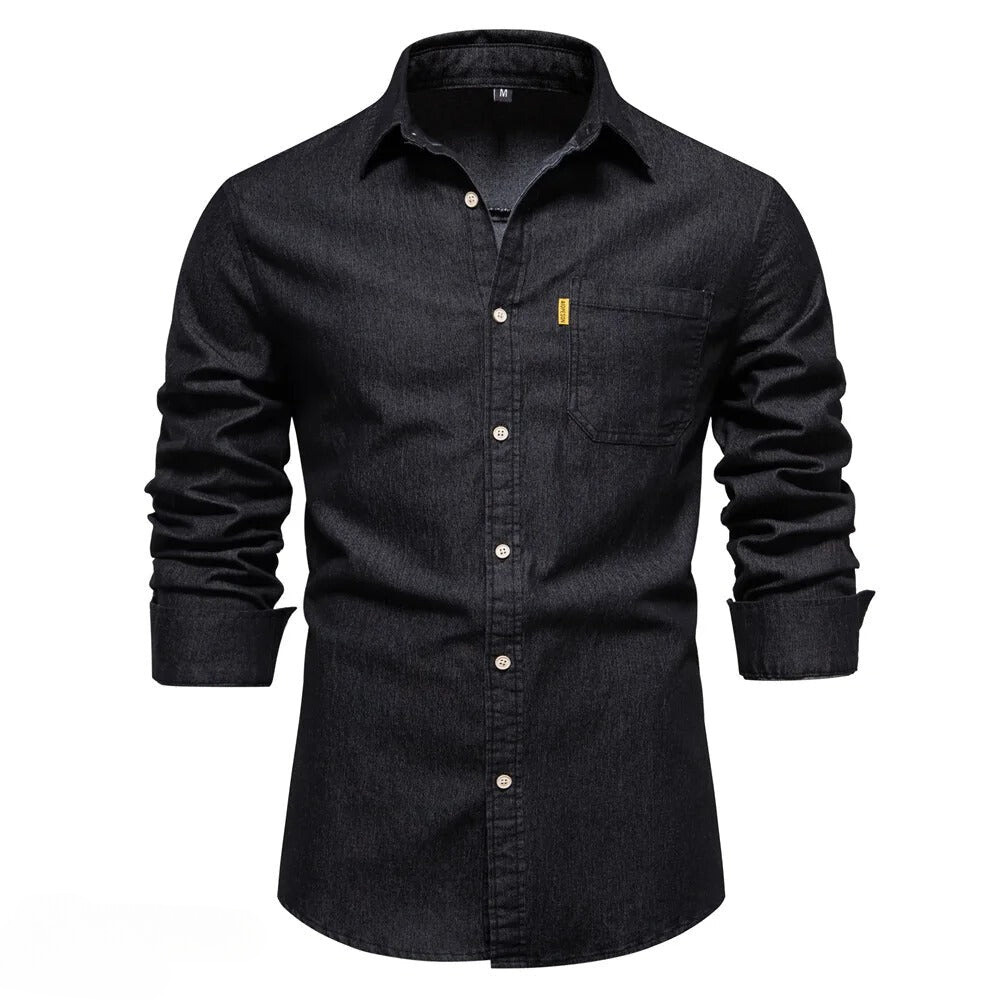 Joah - Denim heren overhemd