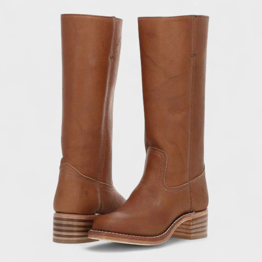 Marivellea - Retro Leren Laarzen voor Dames