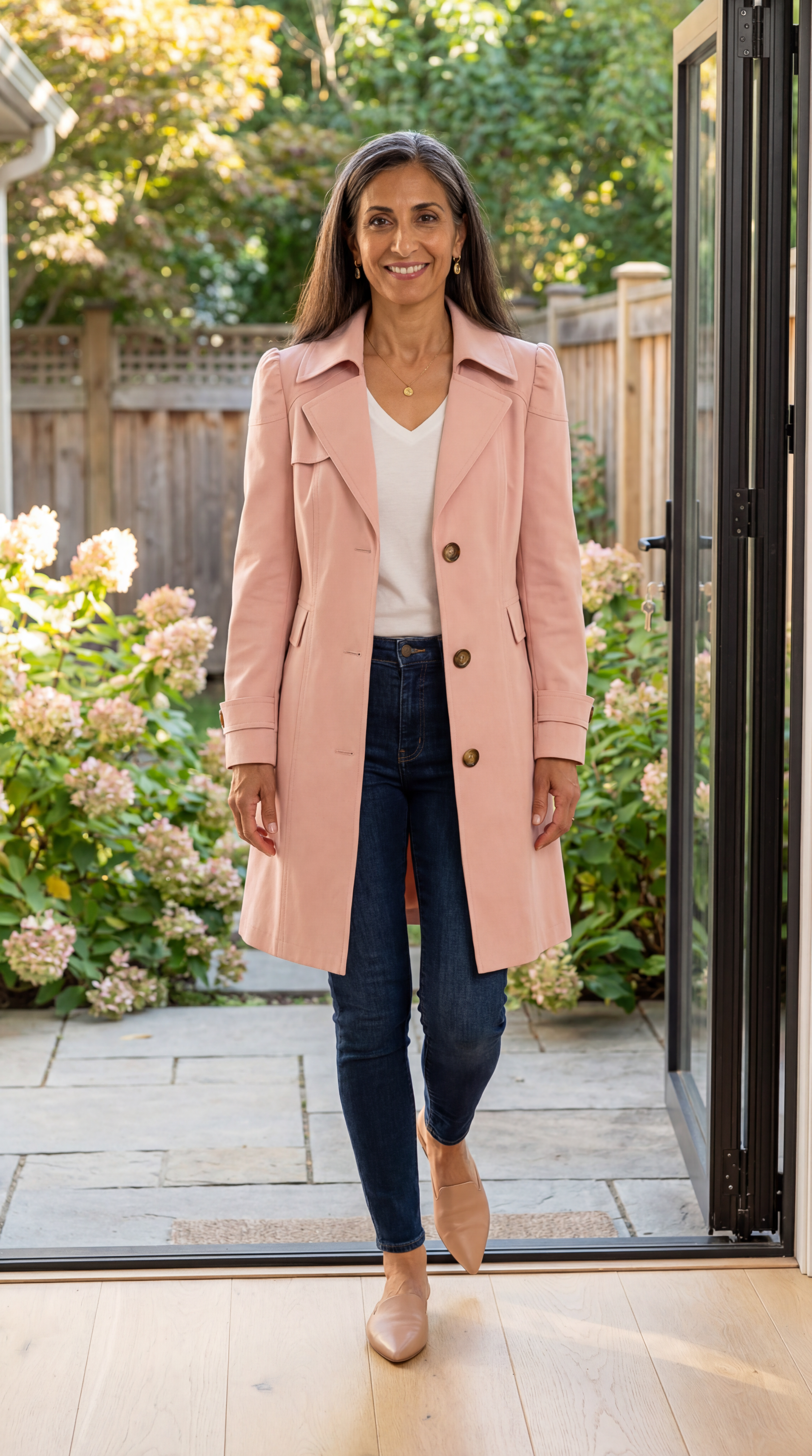 Glyorae - Elegante trenchcoat voor dames met een getailleerde pasvorm in tijdloos klassiek stijl