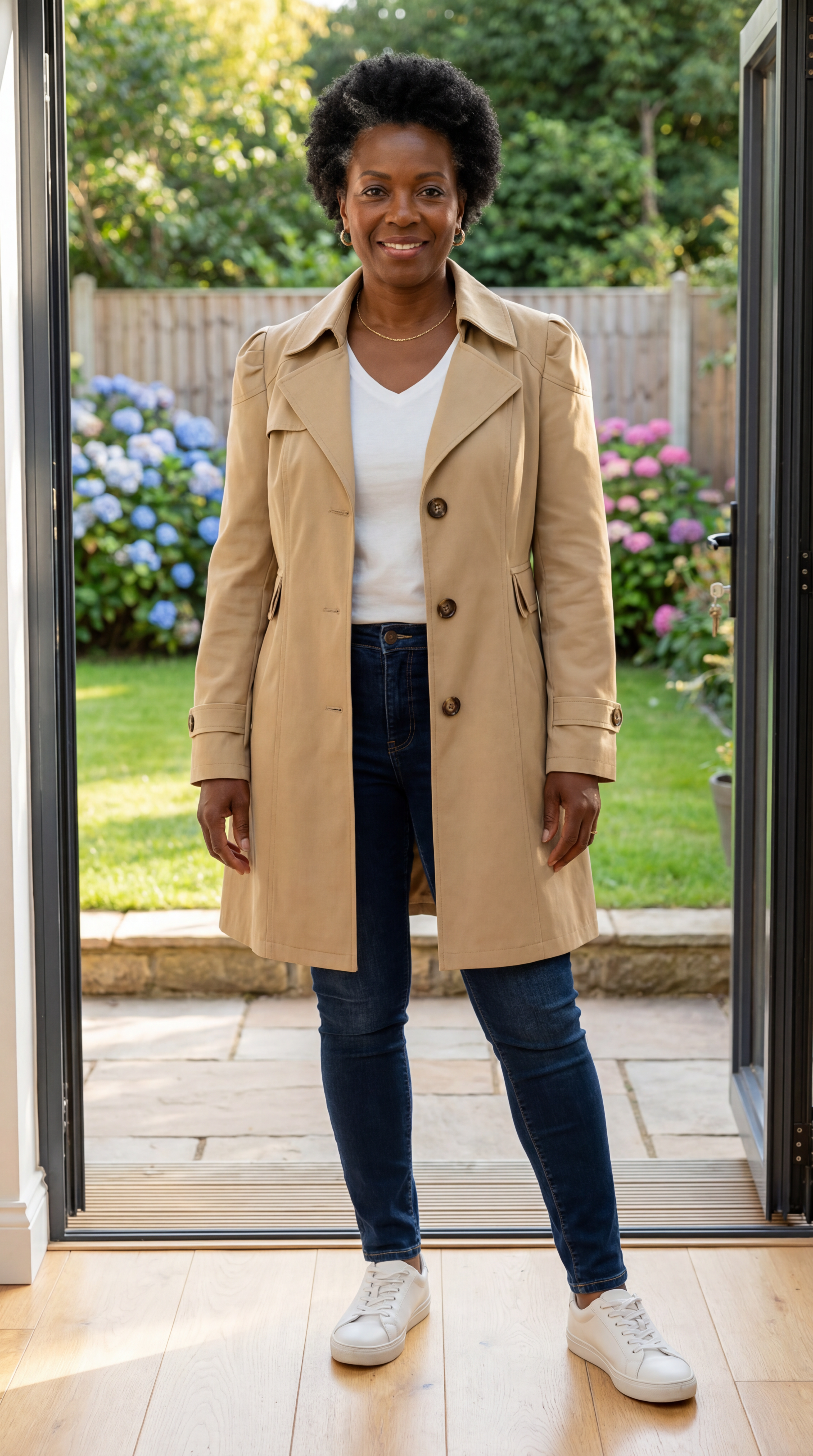 Glyorae - Elegante trenchcoat voor dames met een getailleerde pasvorm in tijdloos klassiek stijl