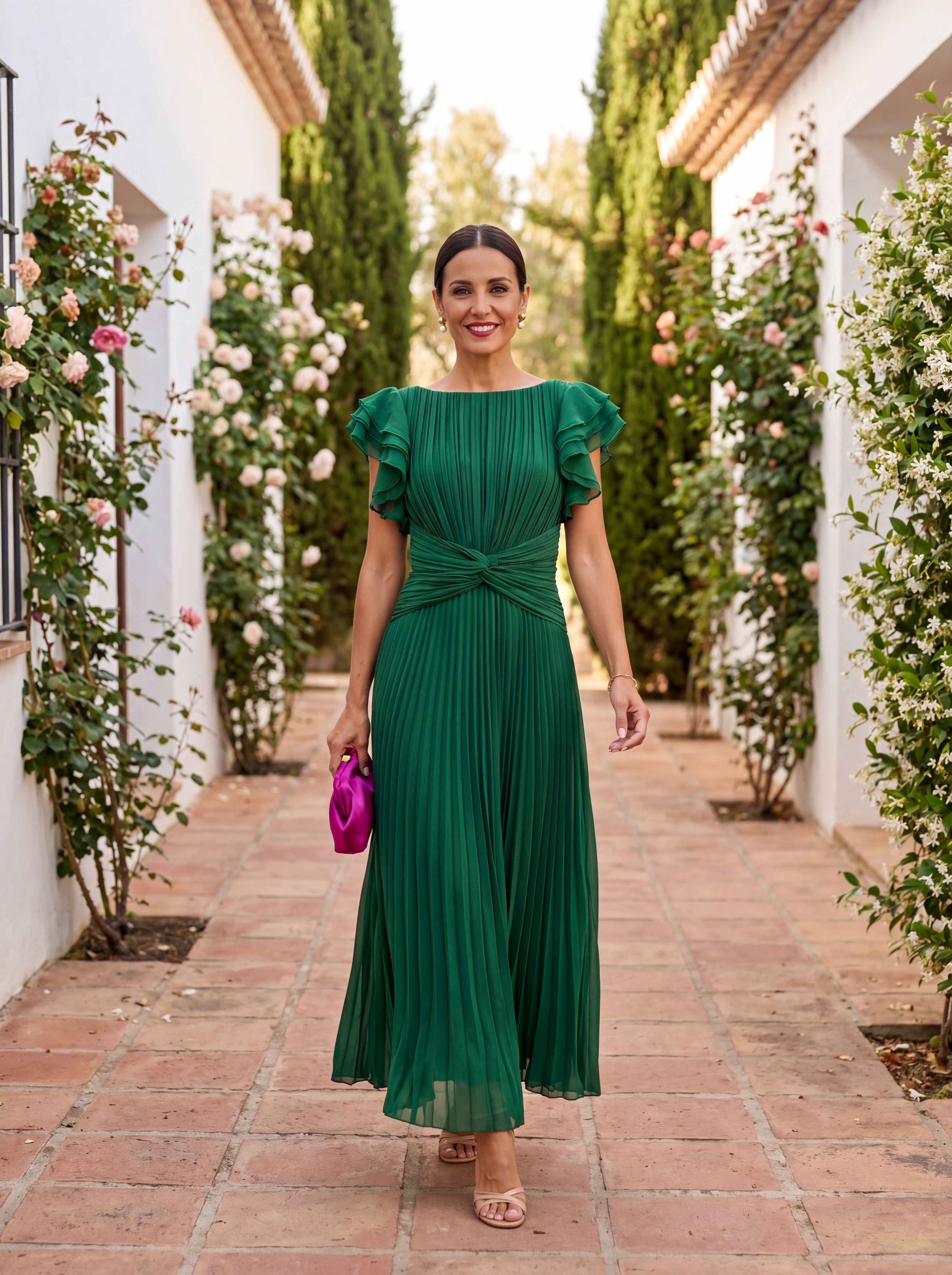 Myralune - Elegante plissé jurk voor bruiloften en chique avonden