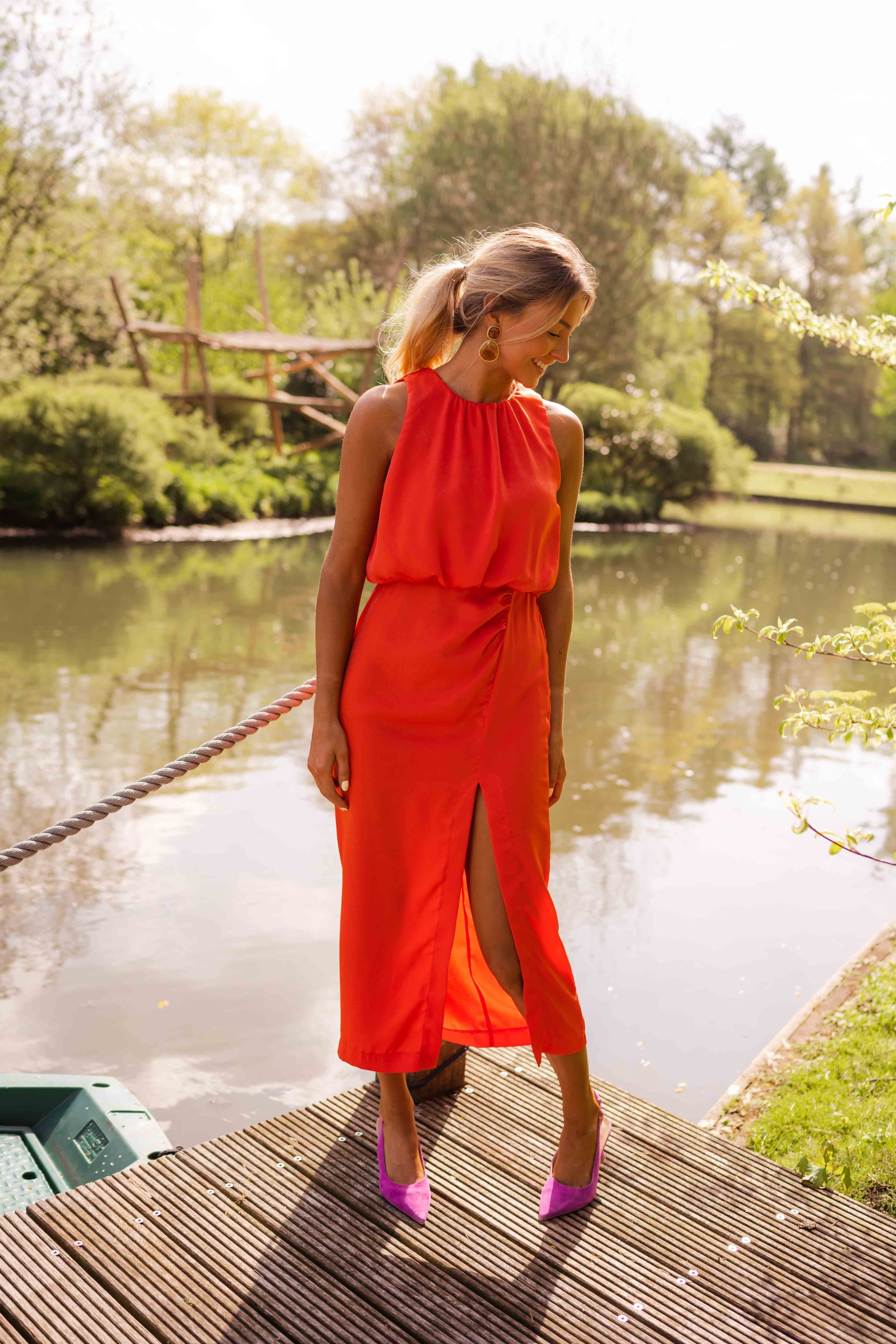 Anavella - Elegante zomerse midi-jurk | Perfect voor bruiloften en zomerfeestjes