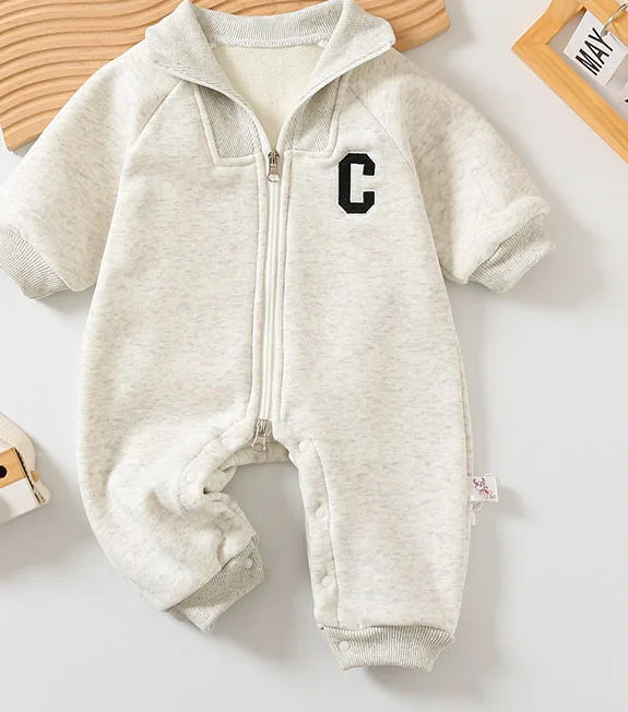 MILANCEL – barboteuse pour bébé, doublure épaisse, combinaisons pour garçons, doublure en fourrure, vêtements pour tout-petits, tenue pour garçons, automne 2024